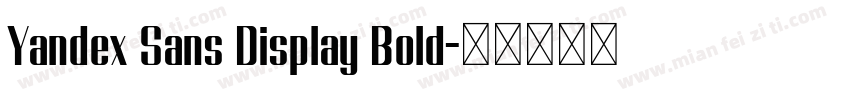 Yandex Sans Display Bold字体转换